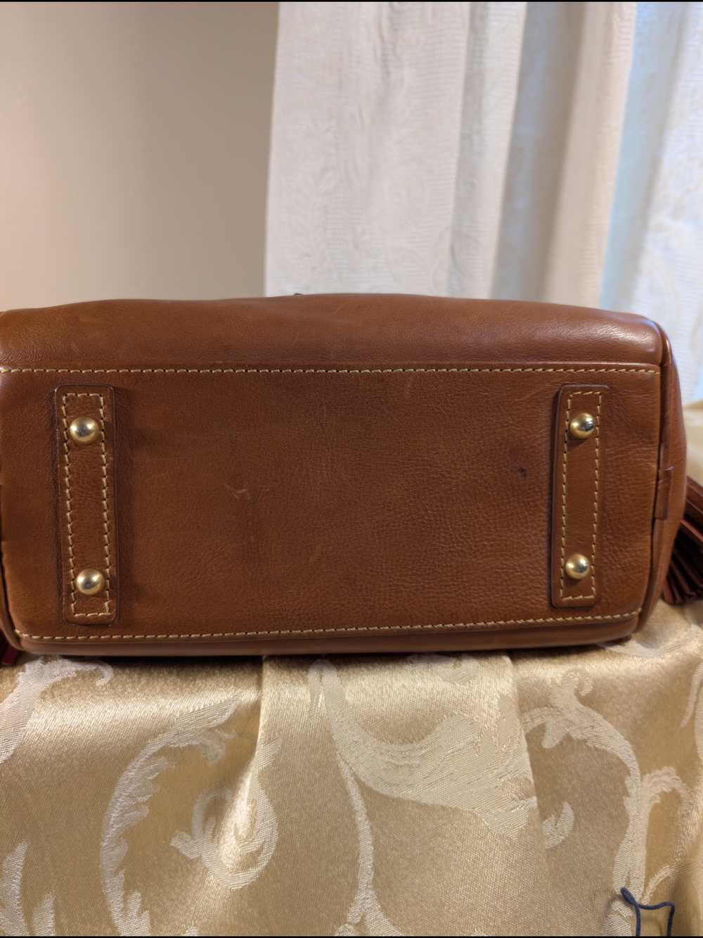 Dooney & Bourke Florentine Leather Mini Satchel Bag with Tassel - Picture 5 of 9